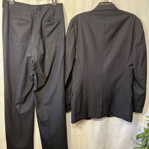 Brooks Brothers Wool Black Pinstripe 2 Button Sport Coat Blazer - Picture 8 of 16